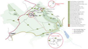 Carte des sentes et chemins de Moussy
