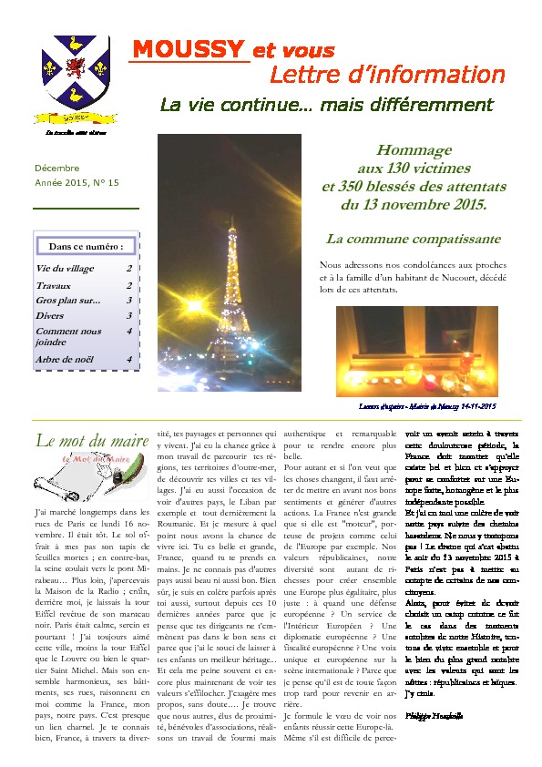 Moussy et vous – Décembre 2015