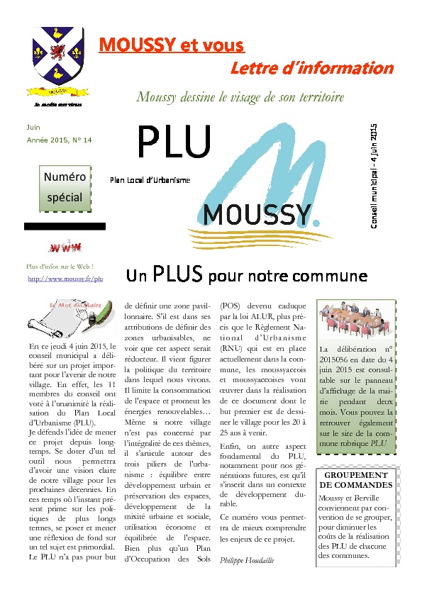 Moussy et vous – Juin 2015