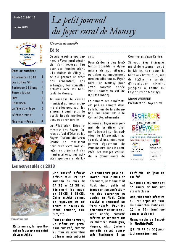 Le petit journal du foyer rural