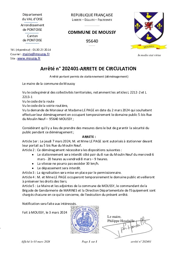 Arrêté 2024-01