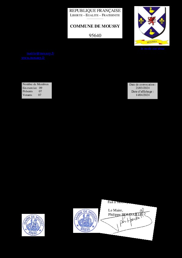 Délibération subv. Associations